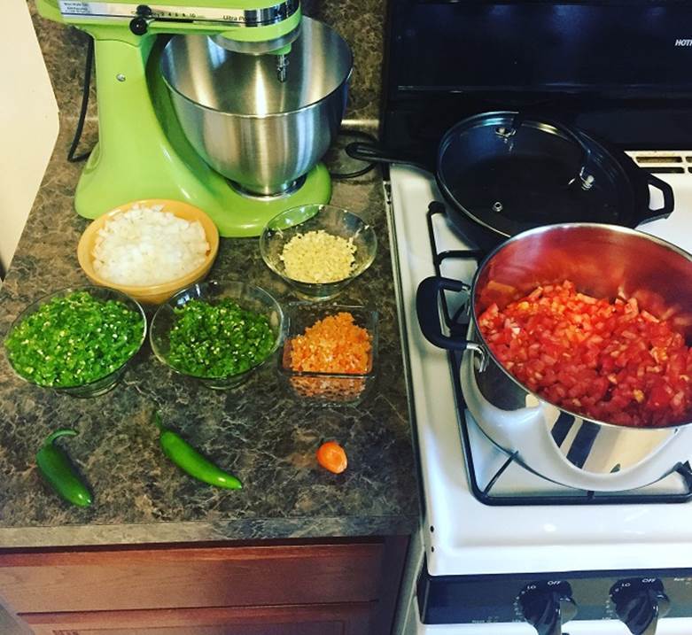 Making salsa - step 2