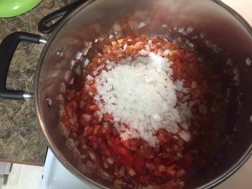 Making salsa - step 3
