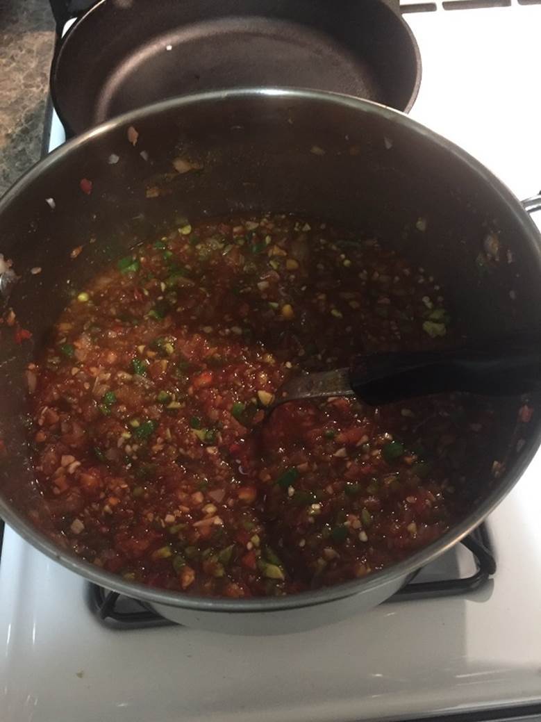 Making salsa - step 4